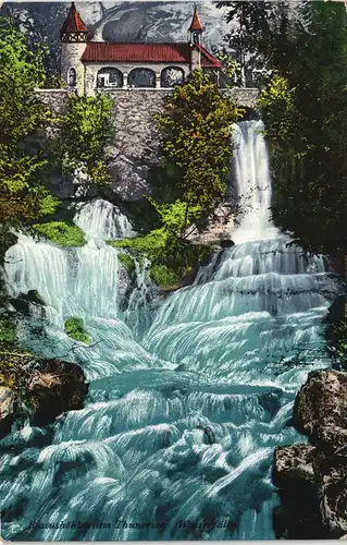 Ansichtskarte Thun Thoune Beatushöhlen - Wasserfälle 1913