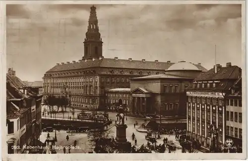 Postcard Kopenhagen København Straßenpartie 1928