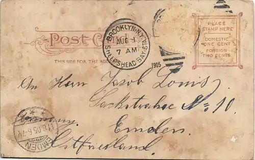 Postcard Brighton Beach Park - Natives 1906