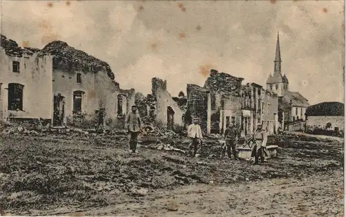 Bantheville Westfront 1. Weltkrieg Soldaten nach Angriff, Grande Guerre I. 1916
