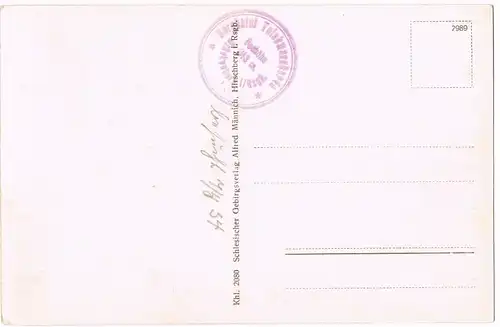 Postcard Krummhübel Karpacz Stadt und Teichmannbaude 1934