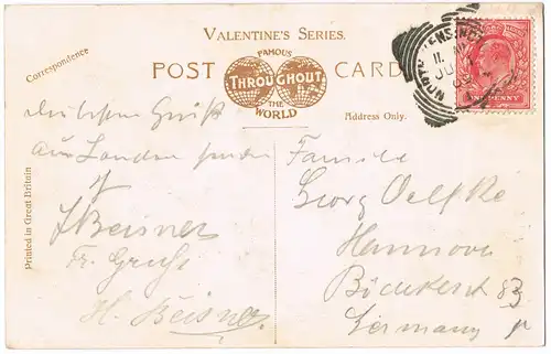 Postcard London Albert Memorial 1909