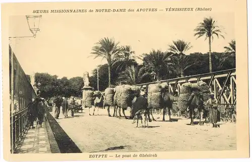 Ägypten (allgemein) EGYPTE - Le pont de Ghésire Ägypten Egypt h 1922