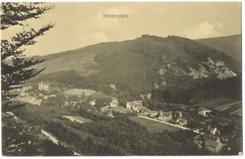 Ansichtskarte Winterstein-Waltershausen Blick über die Stadt 1922