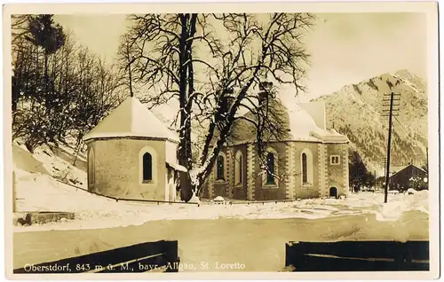 Ansichtskarte Oberstdorf (Allgäu) Allgäu, St. Loretto Kapelle 1943