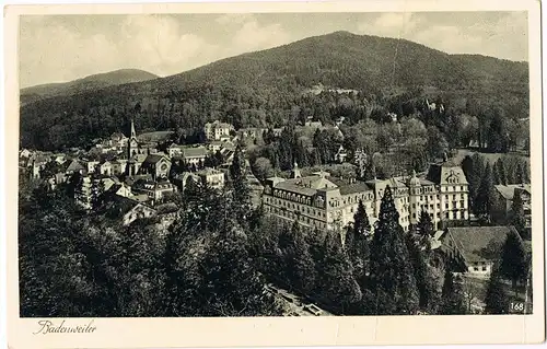 Ansichtskarte Badenweiler Stadtpartie 1940