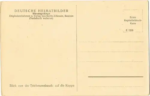 Brückenberg-Krummhübel Karpacz Górny Karpacz Teichmannbaude zur Schneekoppe 1928