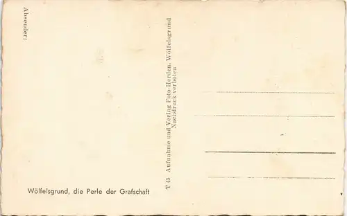 Postcard Wölfelsgrund Międzygórze Blick auf die Stadt 1928