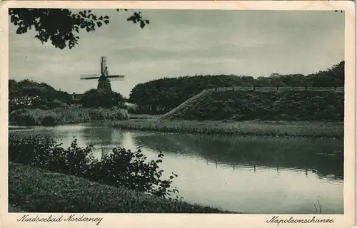 Ansichtskarte Norderney Napoleonschance. Windmühle 1928