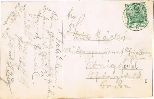 Ansichtskarte Alzey Badeanstalt 1913 gel. Stempel Alzey