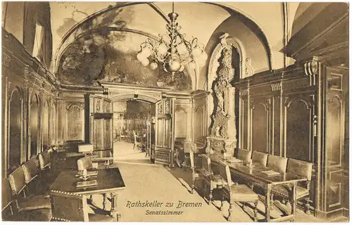 Ansichtskarte Bremen Ratskeller Bremen - Senatszimmer 1913