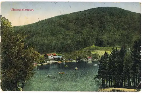 Bad Lauterberg 1915  gel.  Bahnpost-Stempel Halberstadt ZUG 282 ohne Frankatur