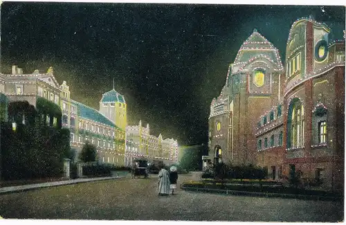 Ansichtskarte Bad Neuenahr-Ahrweiler Illumination Kurhaus 1914