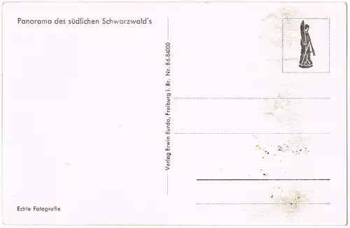 Ansichtskarte Freiburg im Breisgau Landkarten-AK 1954