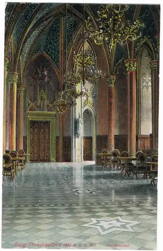 Ansichtskarte Hechingen Grafensaal. Burg Hohenzollern 1913