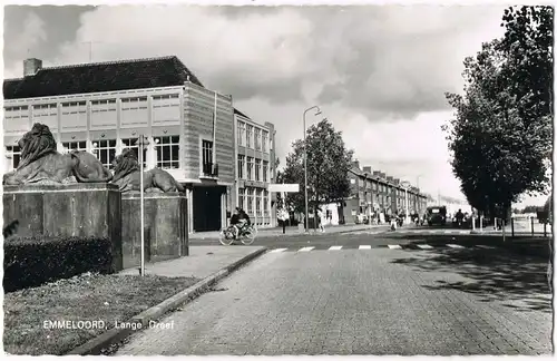 Postkaart Emmeloord-Noordoostpolder Lange Dreel - Straße 1962
