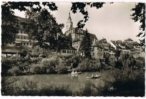 Ansichtskarte Tübingen Am Neckar mit Hölderlinturm 1955