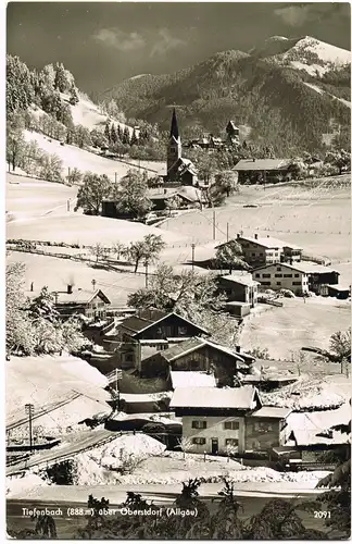 Tiefenbach-Oberstdorf (Allgäu) Blick auf die Stadt im Winter 1959