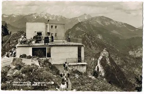 Ansichtskarte Oberammergau Bergbahn Laber - Berggaststätte 1964