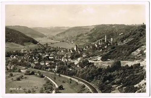 Ansichtskarte Horb am Neckar Blick auf die Stadt 1955