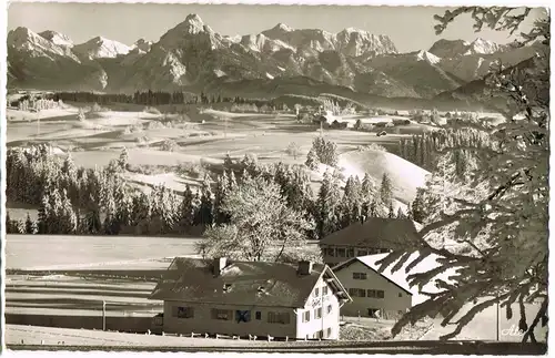 Ansichtskarte Maria Rain (Bayern)-Oy-Mittelberg Hotel Gitti im Winter 1963