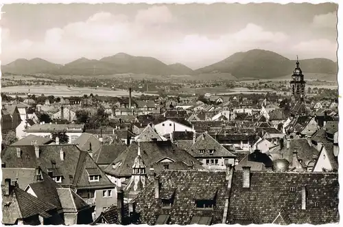 Ansichtskarte Landau in der Pfalz Blick über die Stadt zum Pfälzerwald 1961