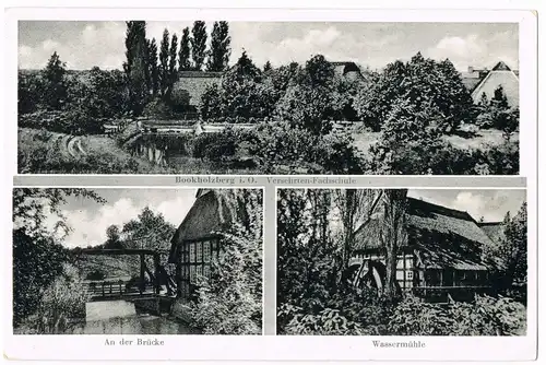 Bookholzberg-Ganderkesee Brücke, Wassermühle, Versehrten-Fachschule 1962