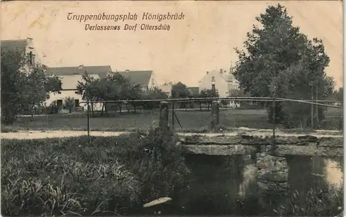 Ansichtskarte Otterschütz-Königsbrück  Stadtpartie 1912  gel Truppenübungsplatz