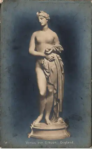 Ansichtskarte  Marmor nackte Frau Akt, nude Venus von Gibson - Fotokunst 1908