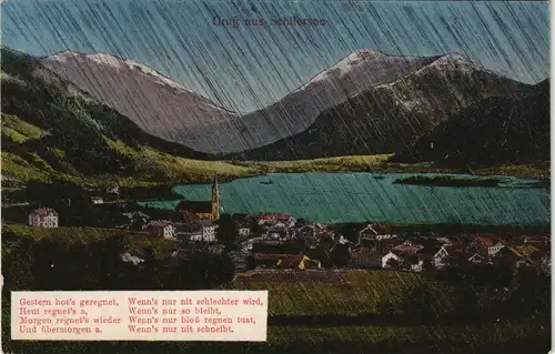 Ansichtskarte Schliersee Stadt bei Regen, Regenkarte 1926