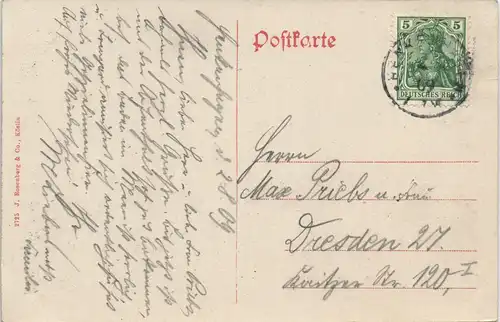 Postcard Henkenhagen Ustronie Morskie Strandleben, Seestege 1909