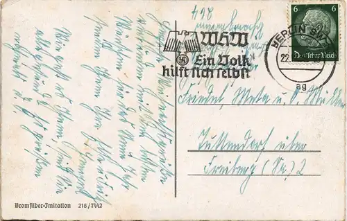 Ansichtskarte Mitte-Berlin Unter den Linden im Festschmuck 1940