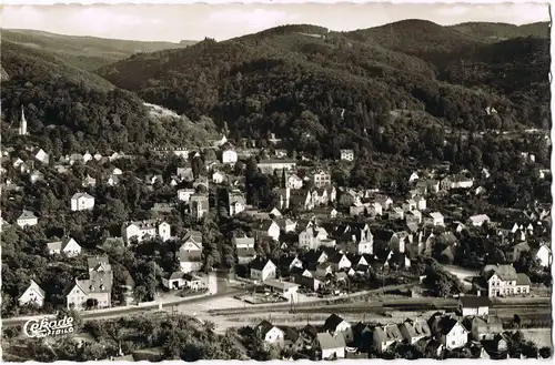 Ansichtskarte Bensheim Panorama-Ansicht Luftbild Luftaufnahme 1970