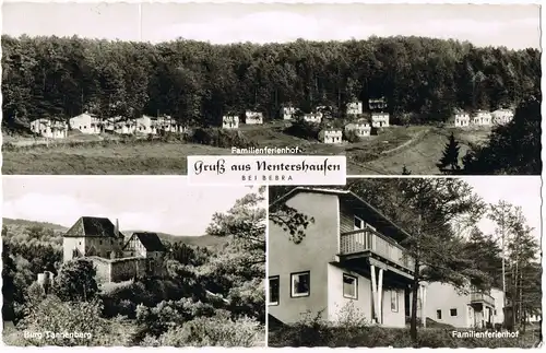 Nentershausen Mehrbildkarte mit Burg Tannenberg und Familien-Ferienhof 1970