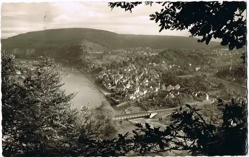 Ansichtskarte Neckargemünd Panorama-Ansicht 1957
