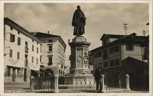 Cartoline Pieve di Cadore Marktplatz - Geschäfte 1928