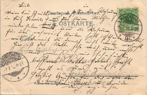 Ansichtskarte Herrenkrug-Magdeburg Herrenkrug-Park, Wirtschaft 1898