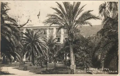 Nervi-Genua Genova (Zena) SAVOYE HOTEL RIVIERA-NERVI ITALIA 1925