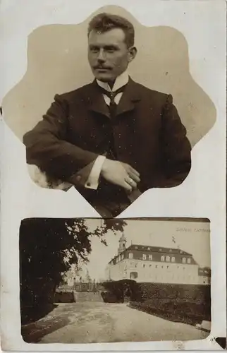 Lichtenwalde-Niederwiesa 2 Bild Porträt und Schloß - Fotokunst 1909 Privatfoto
