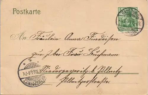 Litho AK Radeburg Bismarckhöhe, Panorama-Ansicht, Gruss-Aus-Litho-AK 1904