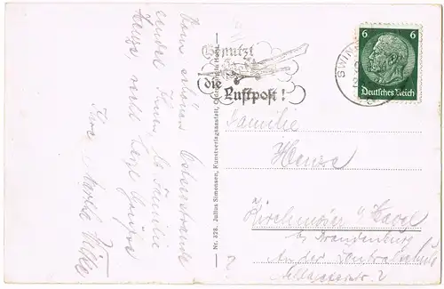 Postcard Swinemünde Świnoujście Strand Ostsee Strandleben 1936