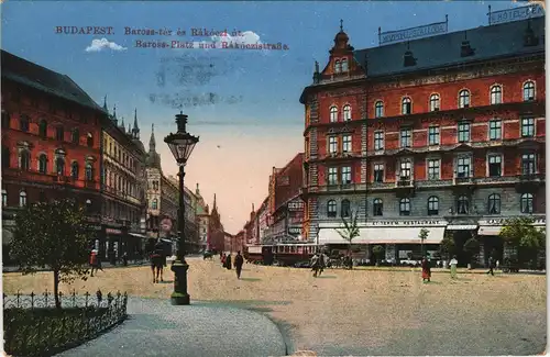Budapest Barous-tér és Rákóczi út./Baross-Platz und Rákóczistraße 1915