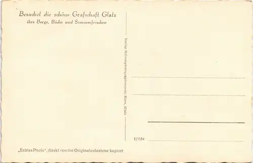 Postcard Wölfelsgrund Międzygórze Blick auf das Sanatorium 1931