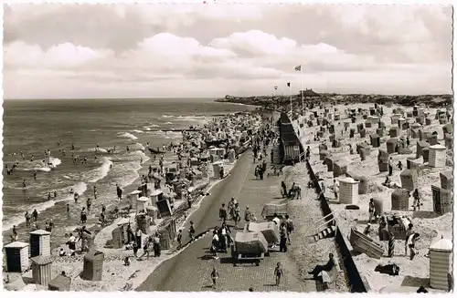 Ansichtskarte Norderney Strandleben 1954