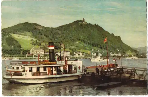 Ansichtskarte Königswinter Dampfer 1954  gel. Bahnpoststempel Köln Braunschweig