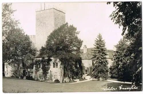 Ansichtskarte Enzesfeld-Lindabrunn Partie am Schloß 1928