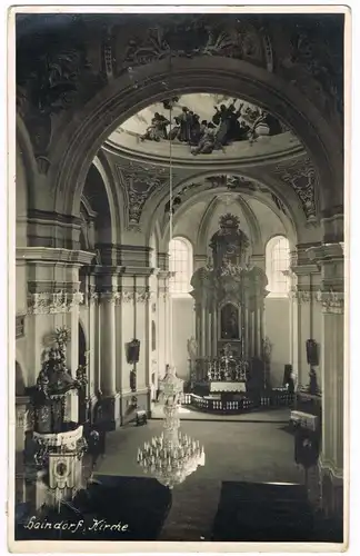 Postcard Haindorf Hejnice Kloster-Kirche, Innen 1940