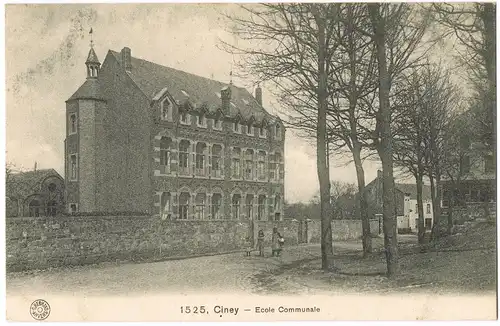 Postkaart Ciney Ciney Ecole Communale - Schule 1912