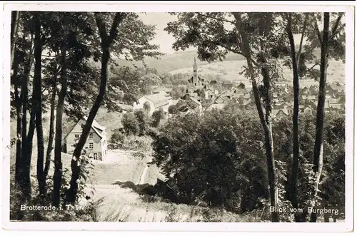Ansichtskarte Brotterode Panorama Blick vom Burgberg 1931