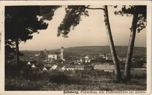 Feldsberg Valtice Panorama-Ansicht vom Pfaffenwäldchen aus gesehen 1925